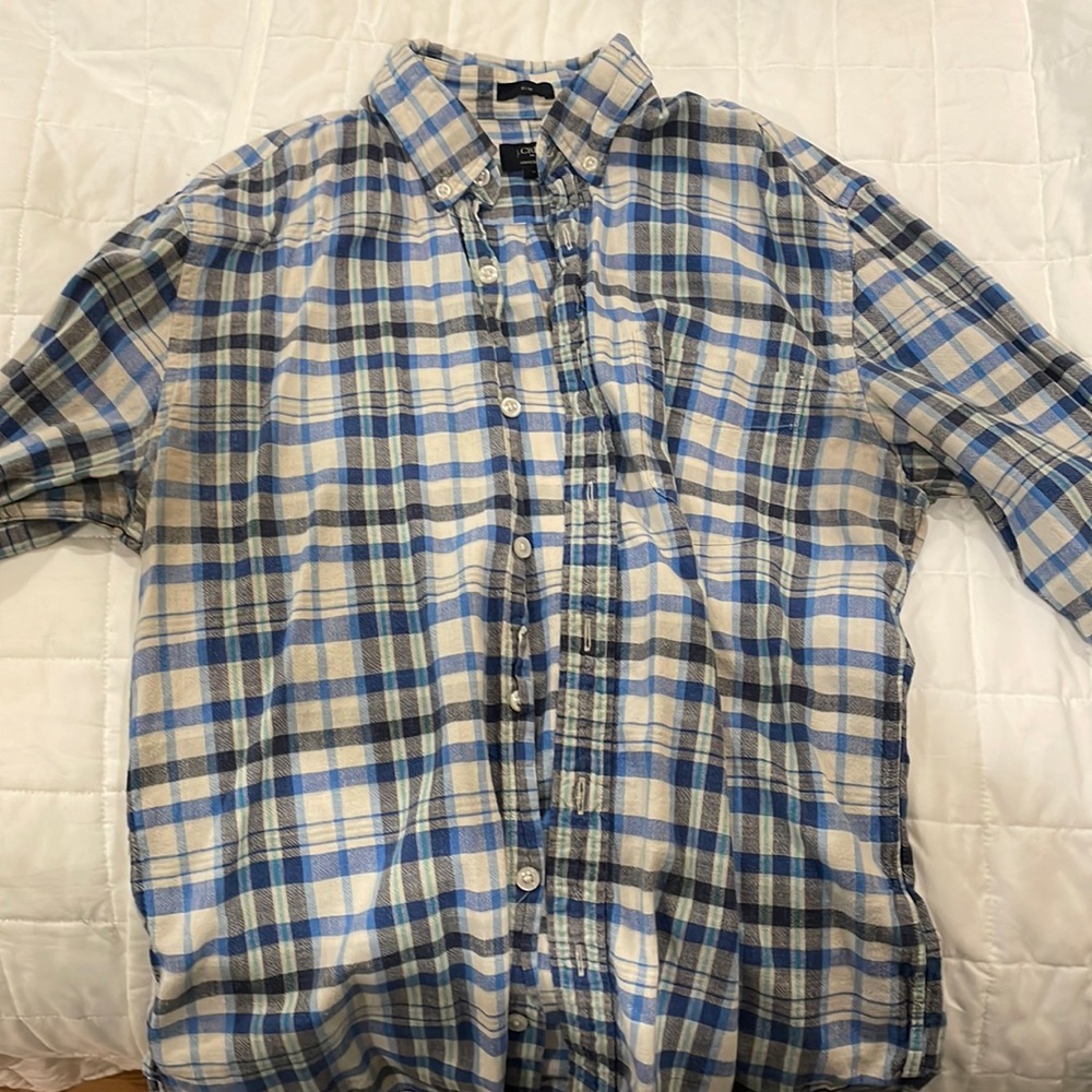 Blue Plaid Button Up